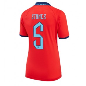 England John Stones #5 kläder Kvinnor VM 2022 Bortatröja Kortärmad
